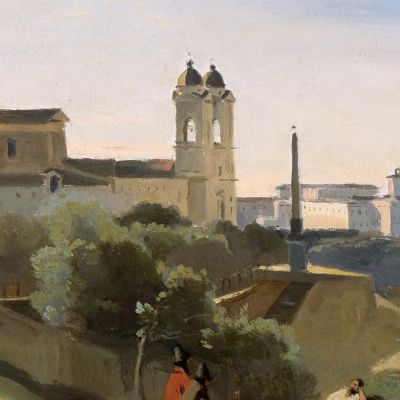 Mount Pincio Rome Jean-Baptiste-Camille Corot jbc177 canvas print