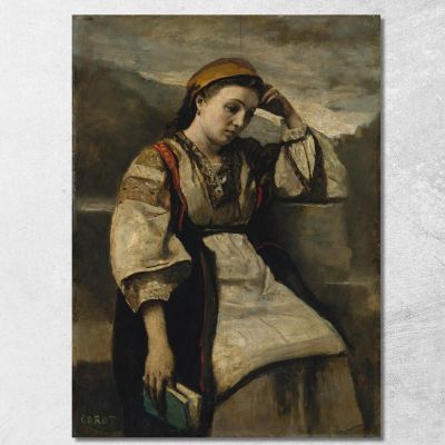 Reverie Jean-Baptiste-Camille Corot jbc212 canvas print 