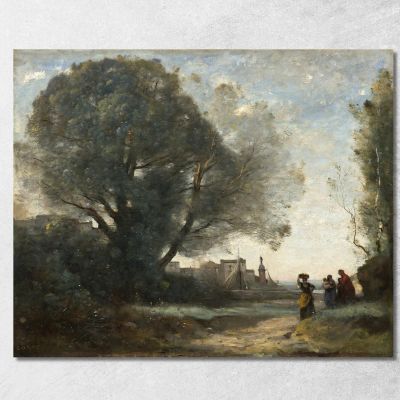 Souvenirs Of Terracina Jean-Baptiste-Camille Corot jbc233 canvas print 