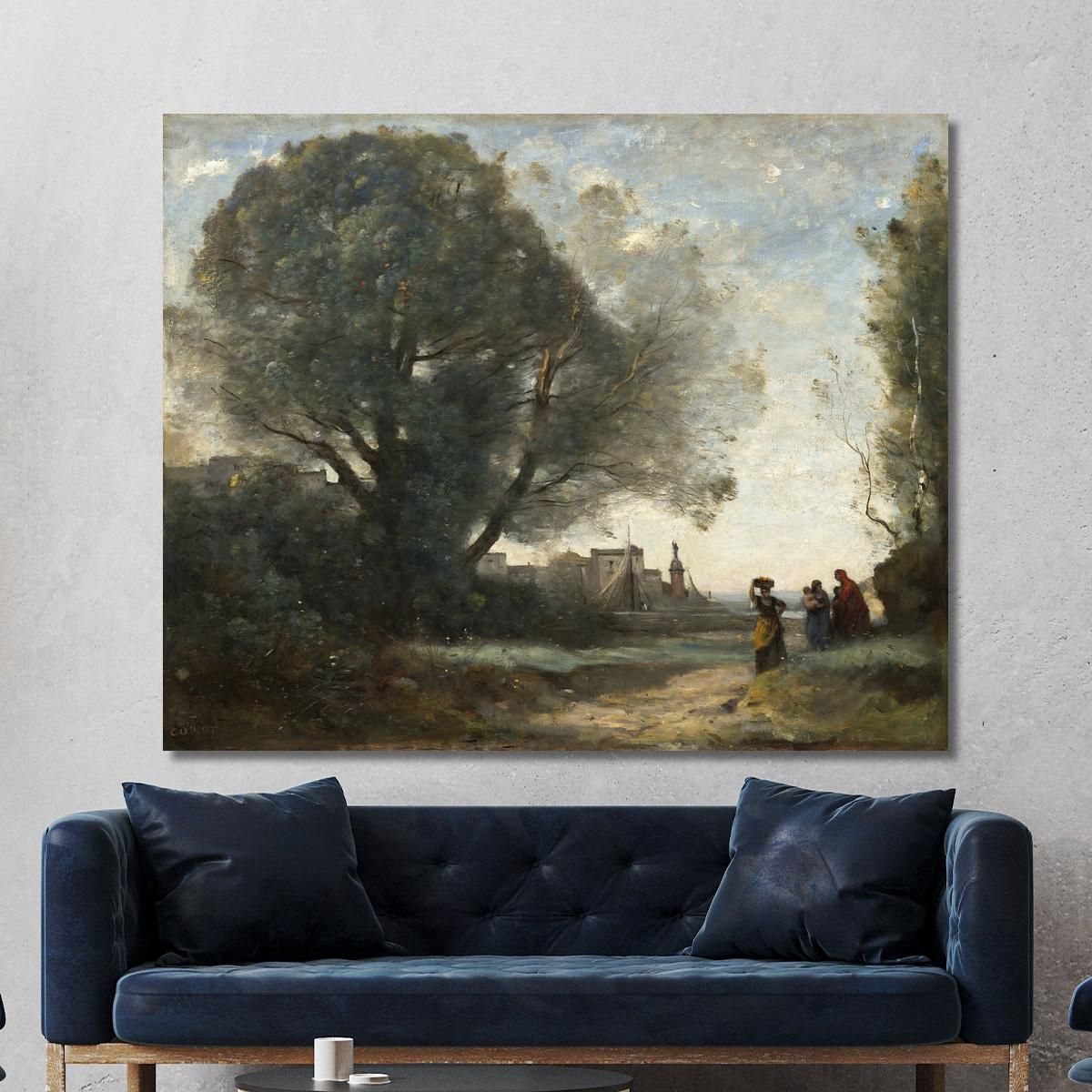 Souvenirs Of Terracina Jean-Baptiste-Camille Corot jbc233 canvas print 