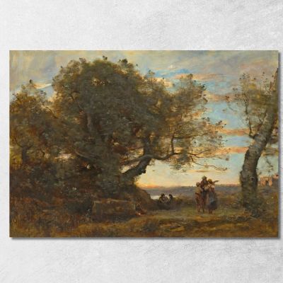 The Gypsies Jean-Baptiste-Camille Corot jbc252 canvas print 