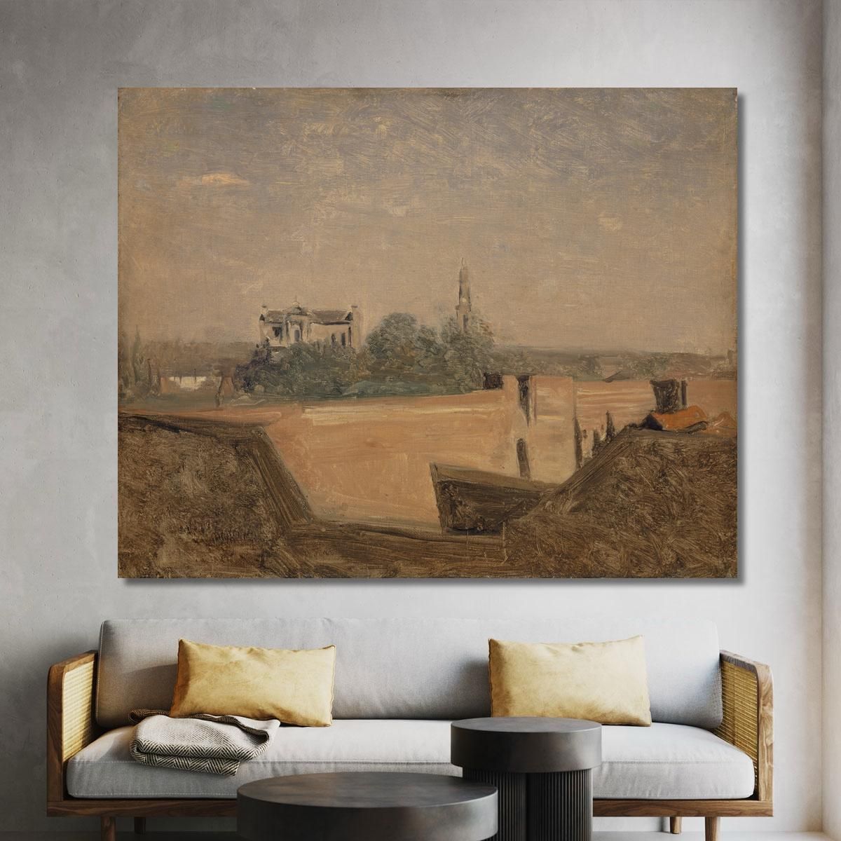 The Ramparts Of Arras Jean-Baptiste-Camille Corot jbc262 canvas print 