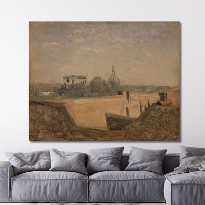 The Ramparts Of Arras Jean-Baptiste-Camille Corot jbc262 canvas print 