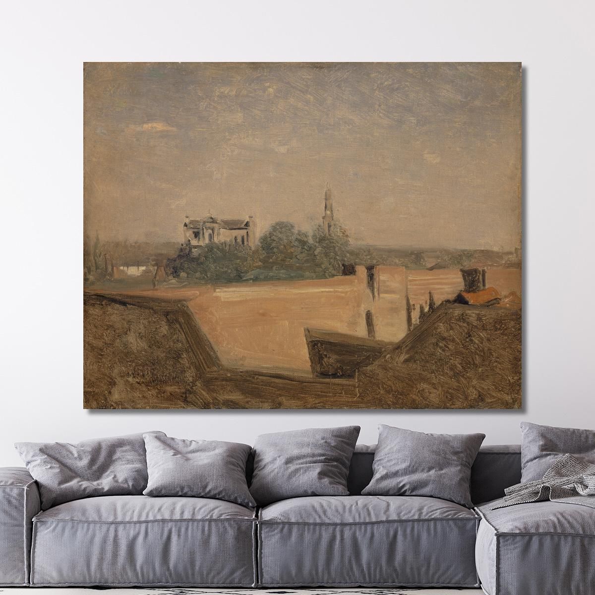 The Ramparts Of Arras Jean-Baptiste-Camille Corot jbc262 canvas print 