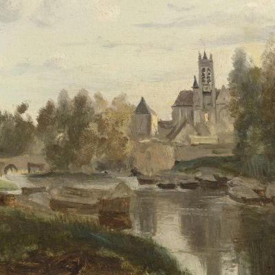 View Of Moret-Sur-Loing Jean-Baptiste-Camille Corot jbc303 canvas print