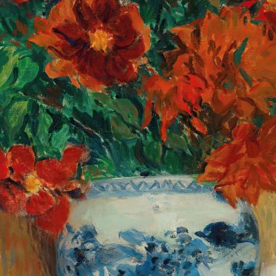 Bouquet Of Flowers In Blue Vase Jacques-Émile Blanche jeb1 canvas print