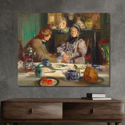 The Painter Sickert And His Mother Breakfast At Neuville Jacques-Émile Blanche jeb20 canvas print 