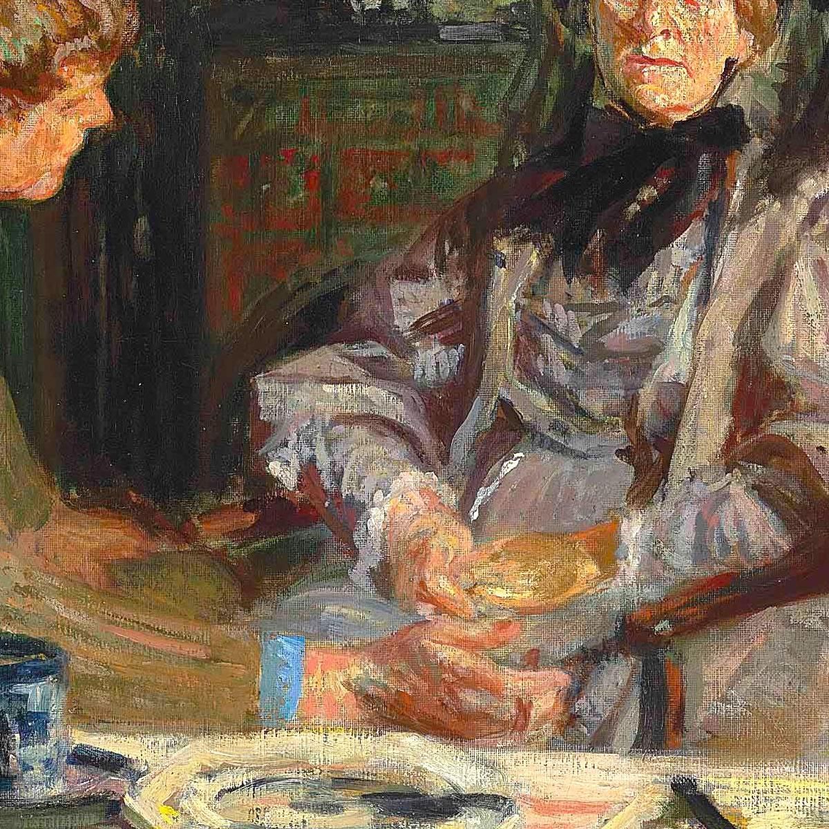 The Painter Sickert And His Mother Breakfast At Neuville Jacques-Émile Blanche jeb20 canvas print