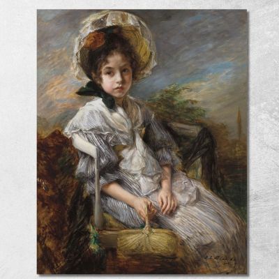 Baby Zelinska In The Basket Jacques-Émile Blanche jeb46 canvas print 