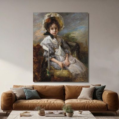 Baby Zelinska In The Basket Jacques-Émile Blanche jeb46 canvas print 