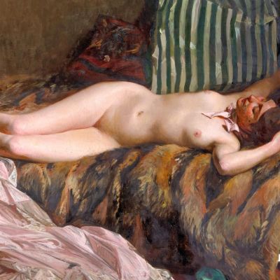 Young Girl After A Masked Ball La Petite Masque Jacques-Émile Blanche jeb57 canvas print