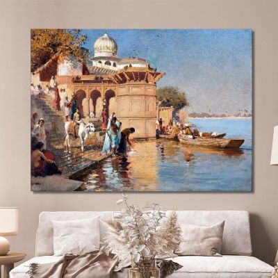 Along The Ghats Mathura Edwin Lord Weeks elw7 canvas print 
