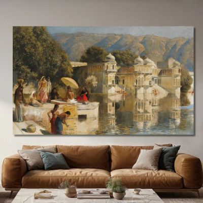 Lake At Oodeypore India 2 Edwin Lord Weeks elw23 canvas print 