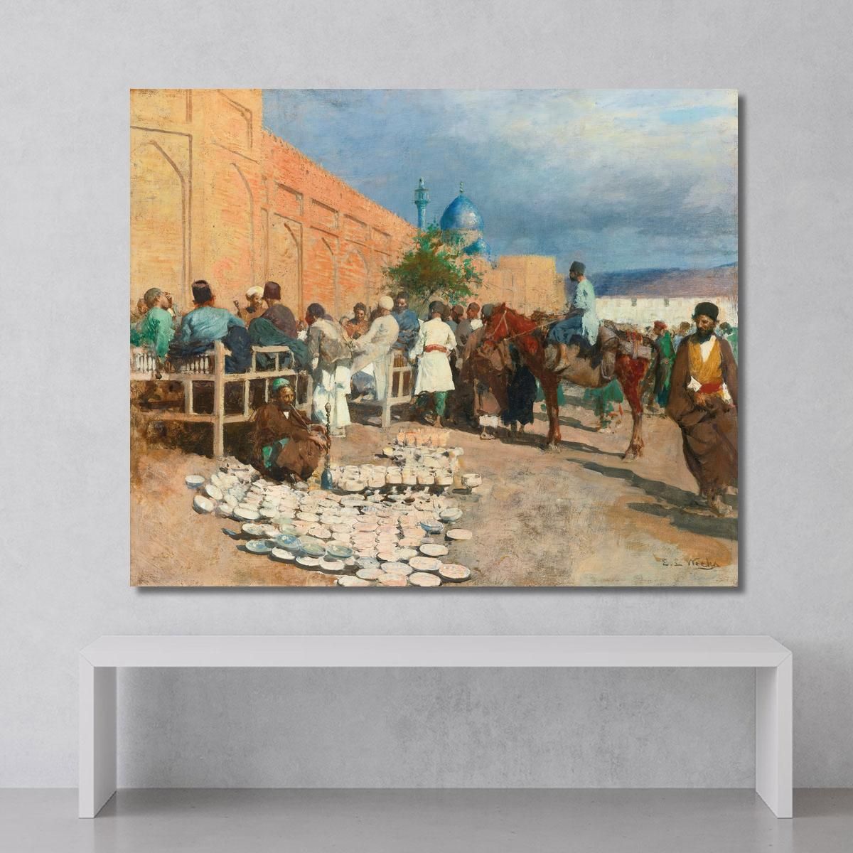 Persian Café The Pottery Seller Edwin Lord Weeks elw28 canvas print 