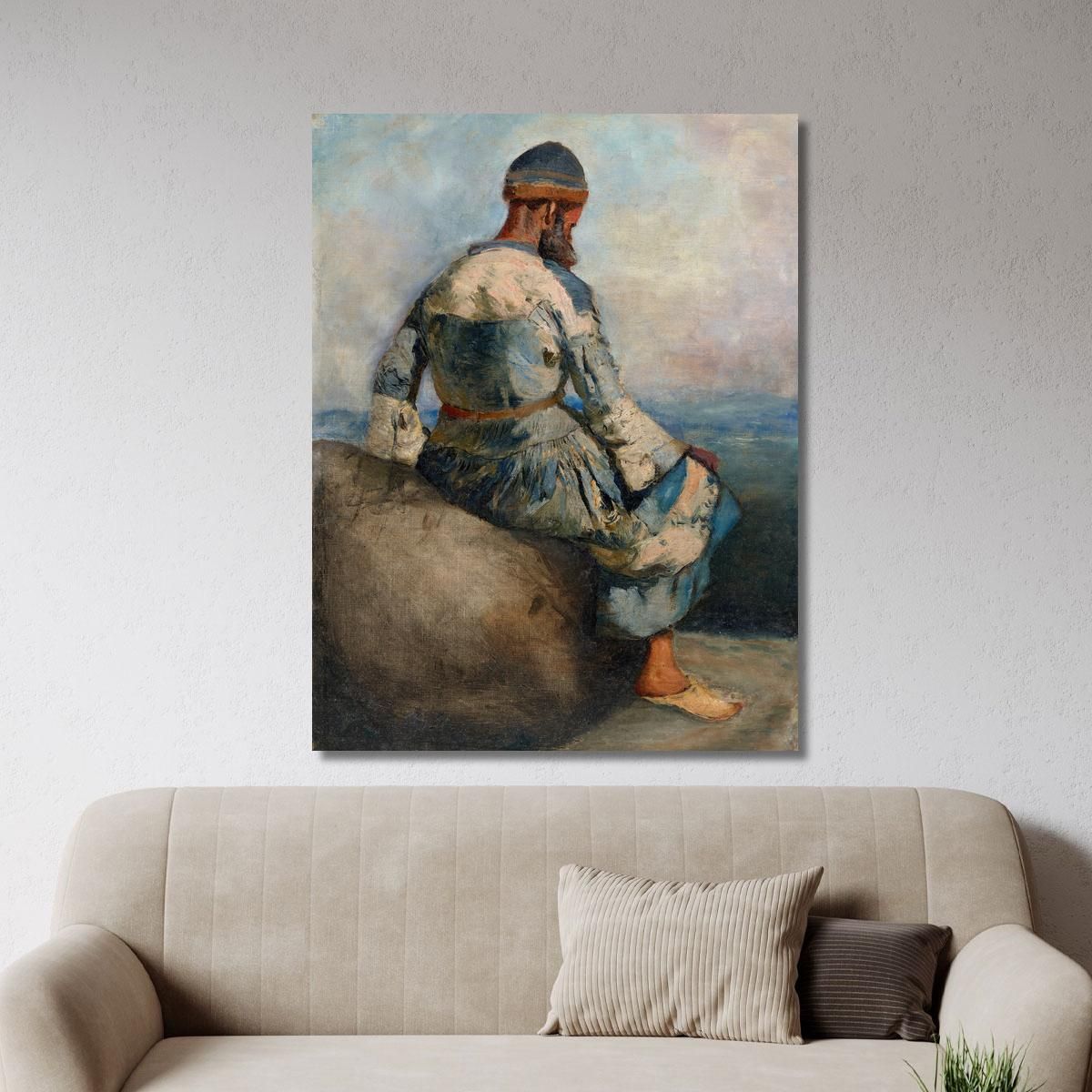 Persian Peasant Seated Atop A Rock Edwin Lord Weeks elw30 canvas print 