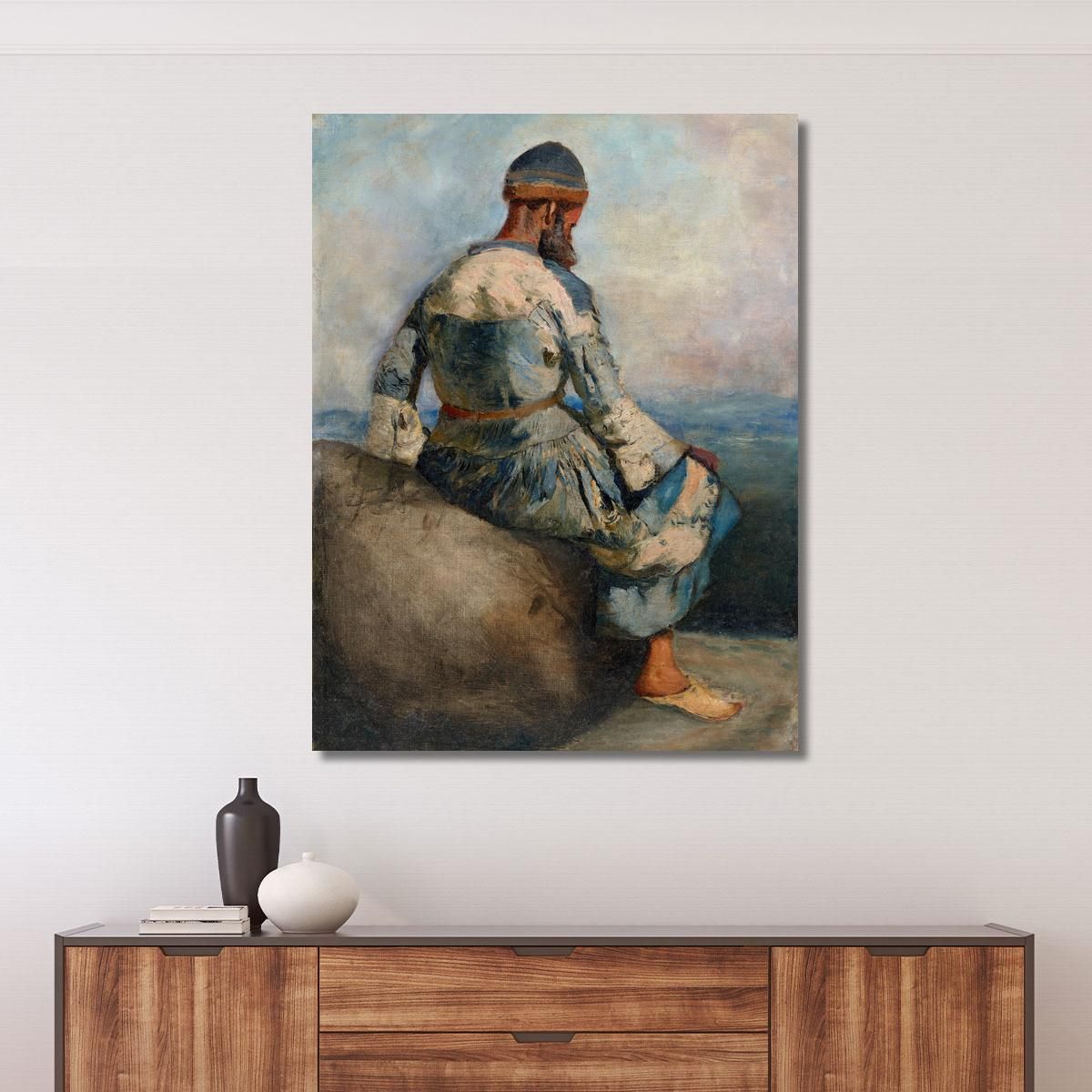 Persian Peasant Seated Atop A Rock Edwin Lord Weeks elw30 canvas print 