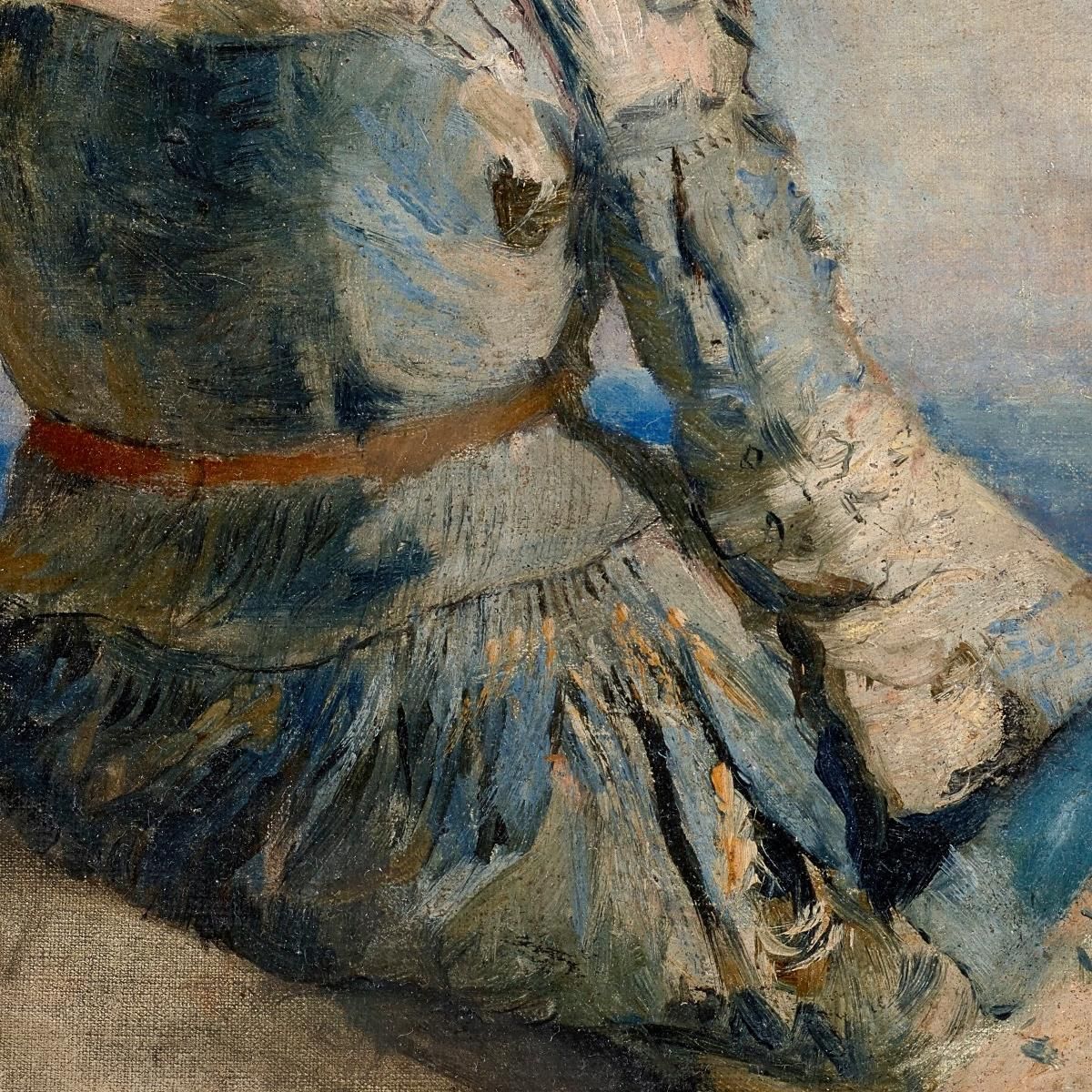 Persian Peasant Seated Atop A Rock Edwin Lord Weeks elw30 canvas print