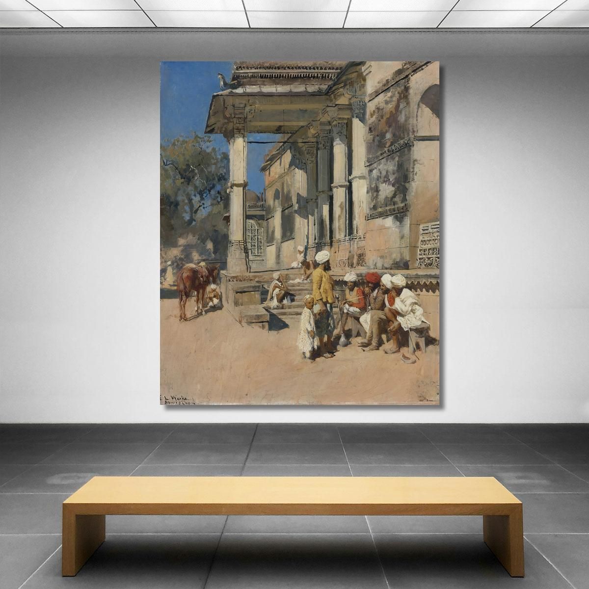Portico Of A Mosque Ahmedabad Edwin Lord Weeks elw31 canvas print 