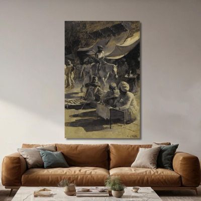 Untitled Street Life Edwin Lord Weeks elw43 canvas print 