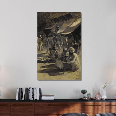 Untitled Street Life Edwin Lord Weeks elw43 canvas print 