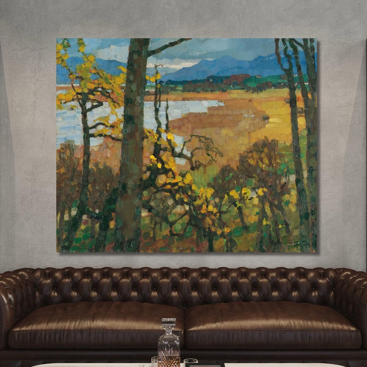 Autumn At Lake Chiemsee Leo Putz lpz19 canvas print 