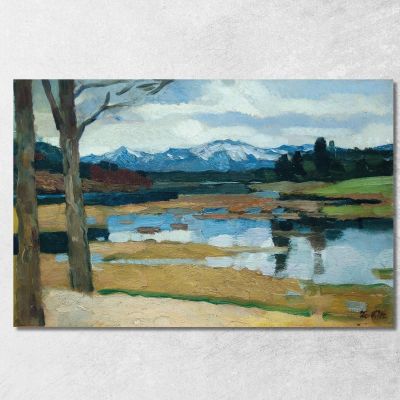 Kampenwand Chiemsee 2 Leo Putz lpz27 canvas print 