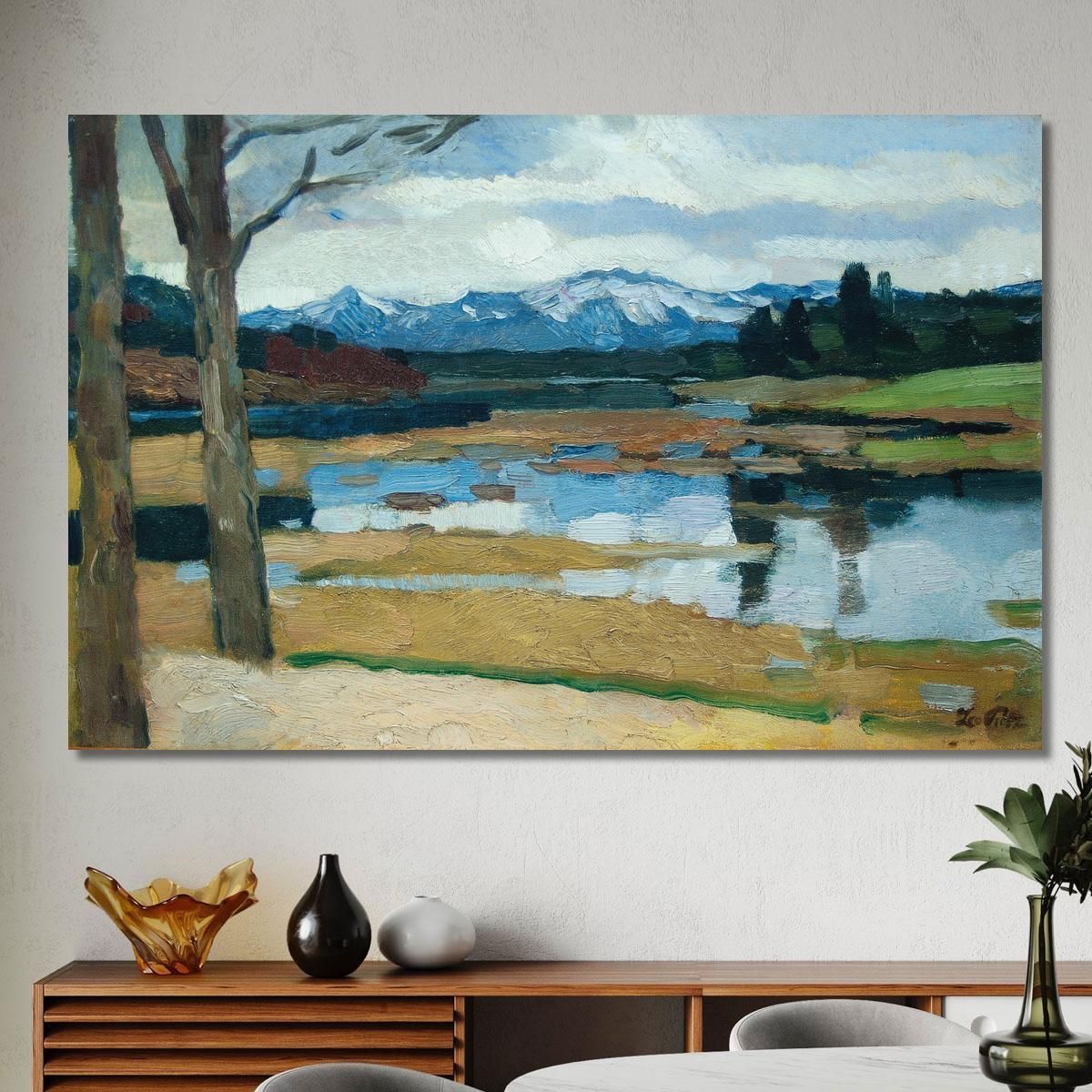 Kampenwand Chiemsee 2 Leo Putz lpz27 canvas print 