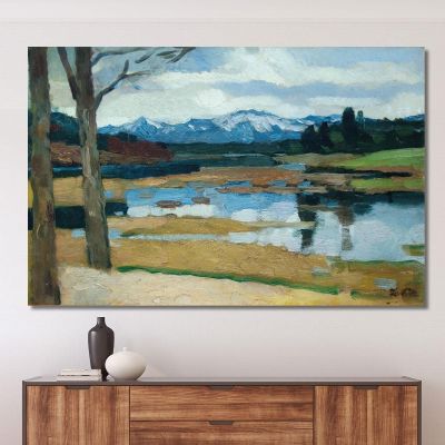 Kampenwand Chiemsee 2 Leo Putz lpz27 canvas print 