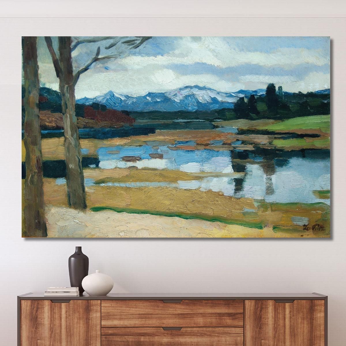 Kampenwand Chiemsee 2 Leo Putz lpz27 canvas print 