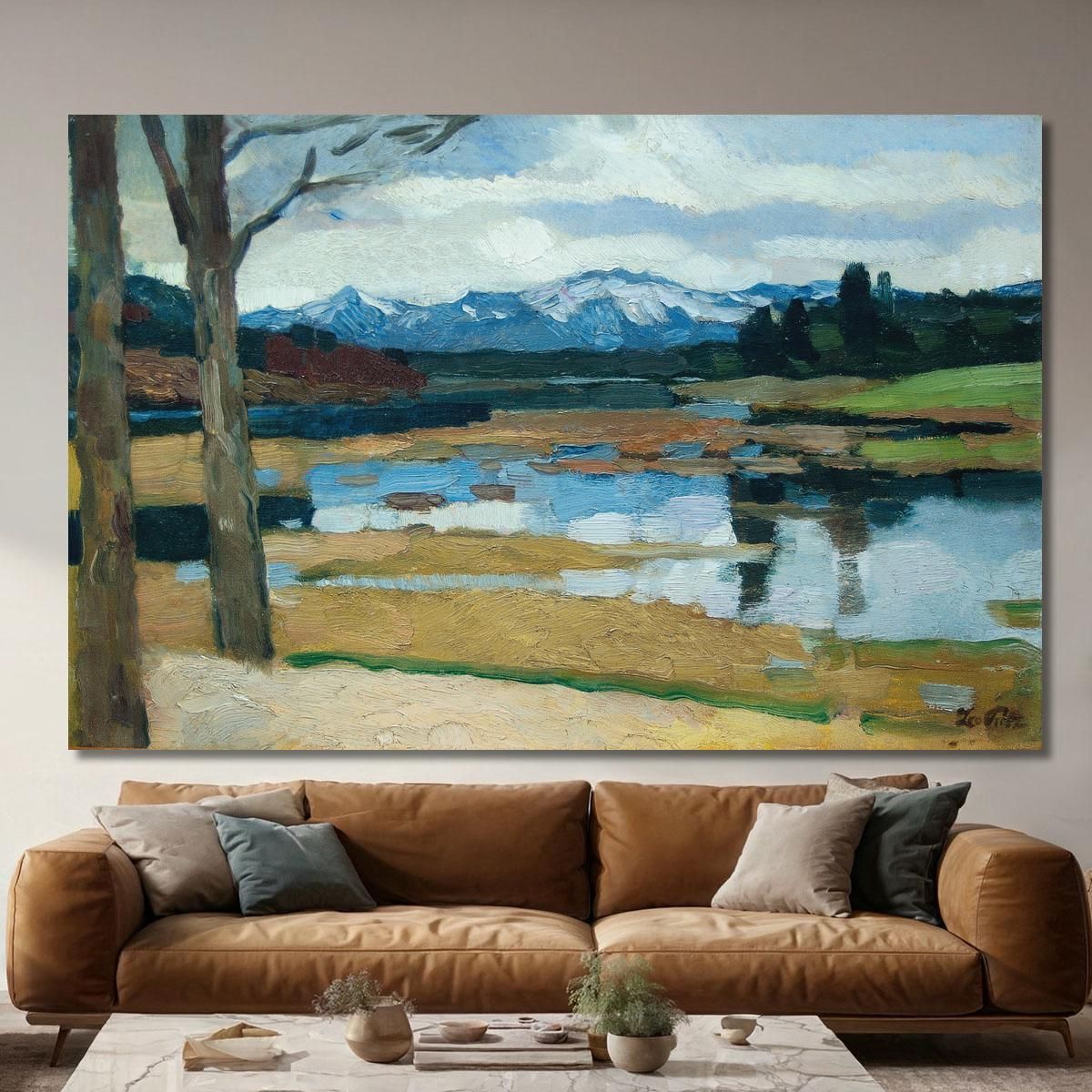 Kampenwand Chiemsee 2 Leo Putz lpz27 canvas print 