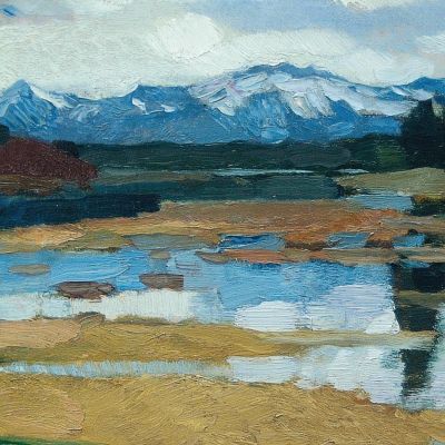 Kampenwand Chiemsee 2 Leo Putz lpz27 canvas print