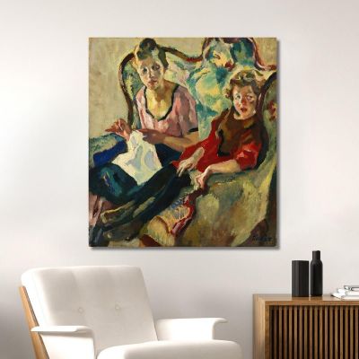 Lisl Und Buberl Leo Putz lpz33 canvas print 