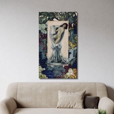 Girl In The Glass Leo Putz lpz37 canvas print 
