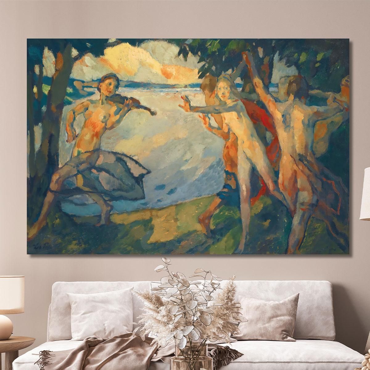 Reigen  The Dance Leo Putz lpz44 canvas print 