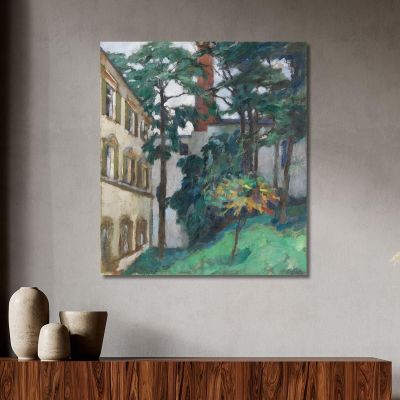 Castle Courtyard Leo Putz lpz50 canvas print 