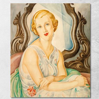 Lady In Front Of A Mirror Gerda Wegener gwg1 canvas print 