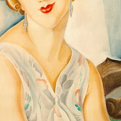 Lady In Front Of A Mirror Gerda Wegener gwg1 canvas print