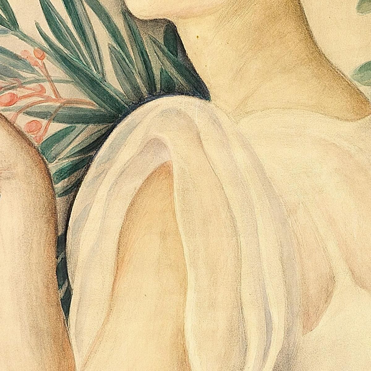 Woman In White Dress Sitting By Windowsill Gerda Wegener gwg7 canvas print