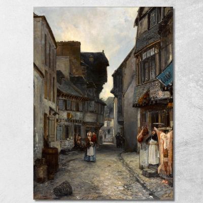 A Street In Landerneau Johan Barthold Jongkind jbj2 canvas print 