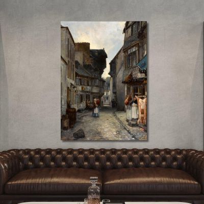 A Street In Landerneau Johan Barthold Jongkind jbj2 canvas print 