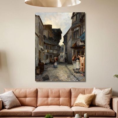 A Street In Landerneau Johan Barthold Jongkind jbj2 canvas print 