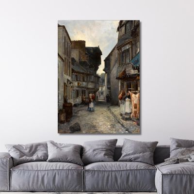 A Street In Landerneau Johan Barthold Jongkind jbj2 canvas print 