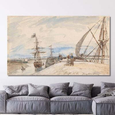 Jetty In Honfleur Johan Barthold Jongkind jbj3 canvas print 