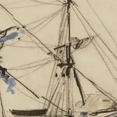 Sailing Boat Docked Johan Barthold Jongkind jbj6 canvas print