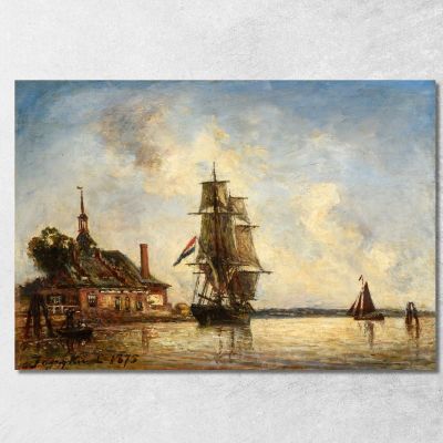 Channel In Holland 2 Johan Barthold Jongkind jbj9 canvas print 