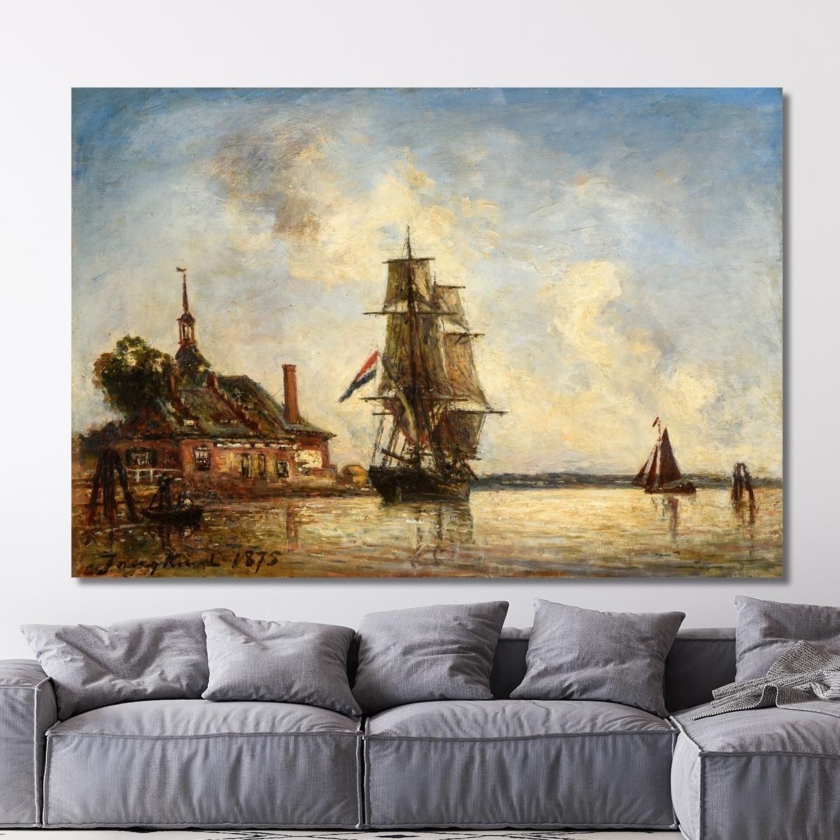 Channel In Holland 2 Johan Barthold Jongkind jbj9 canvas print 