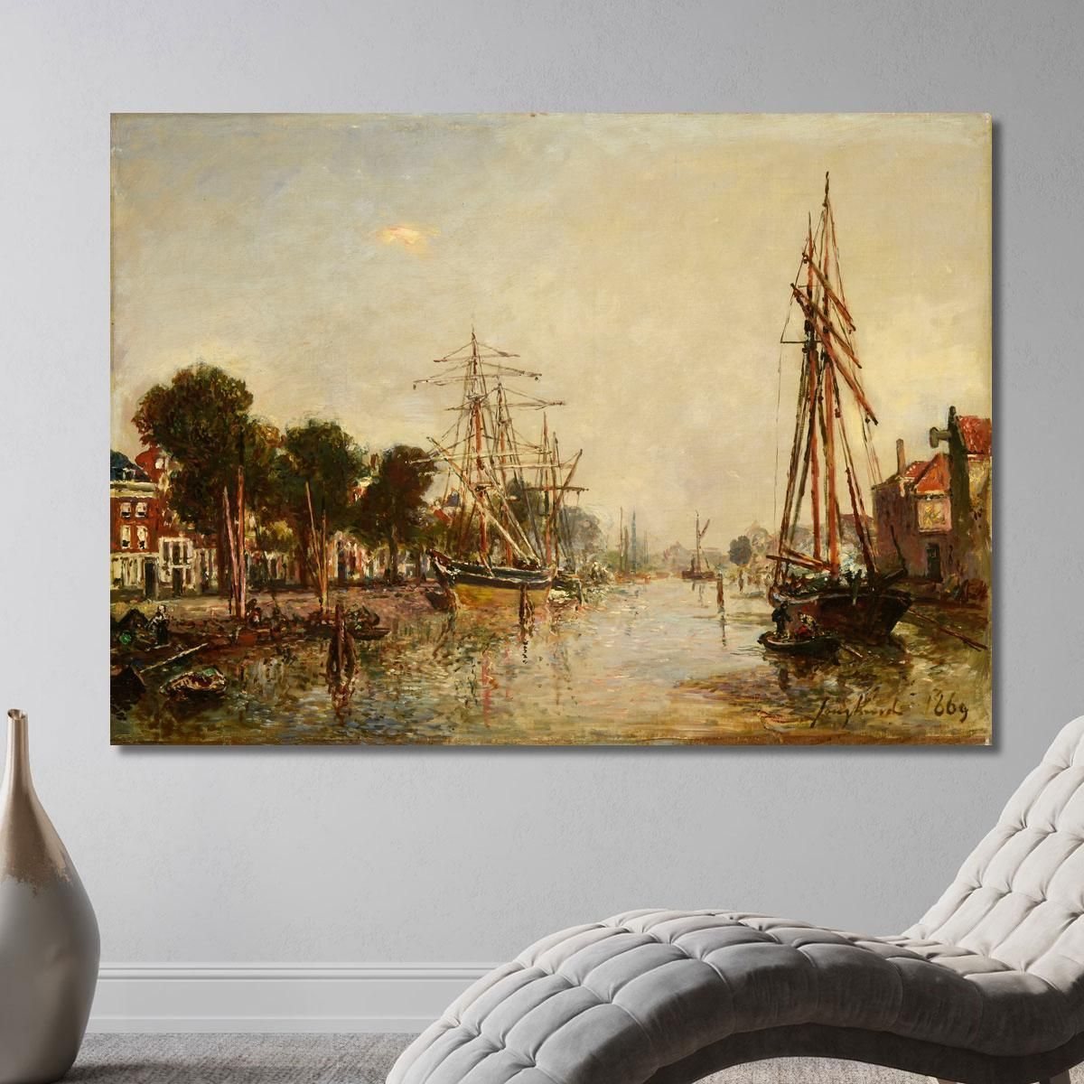 Channel In Holland Johan Barthold Jongkind jbj10 canvas print 