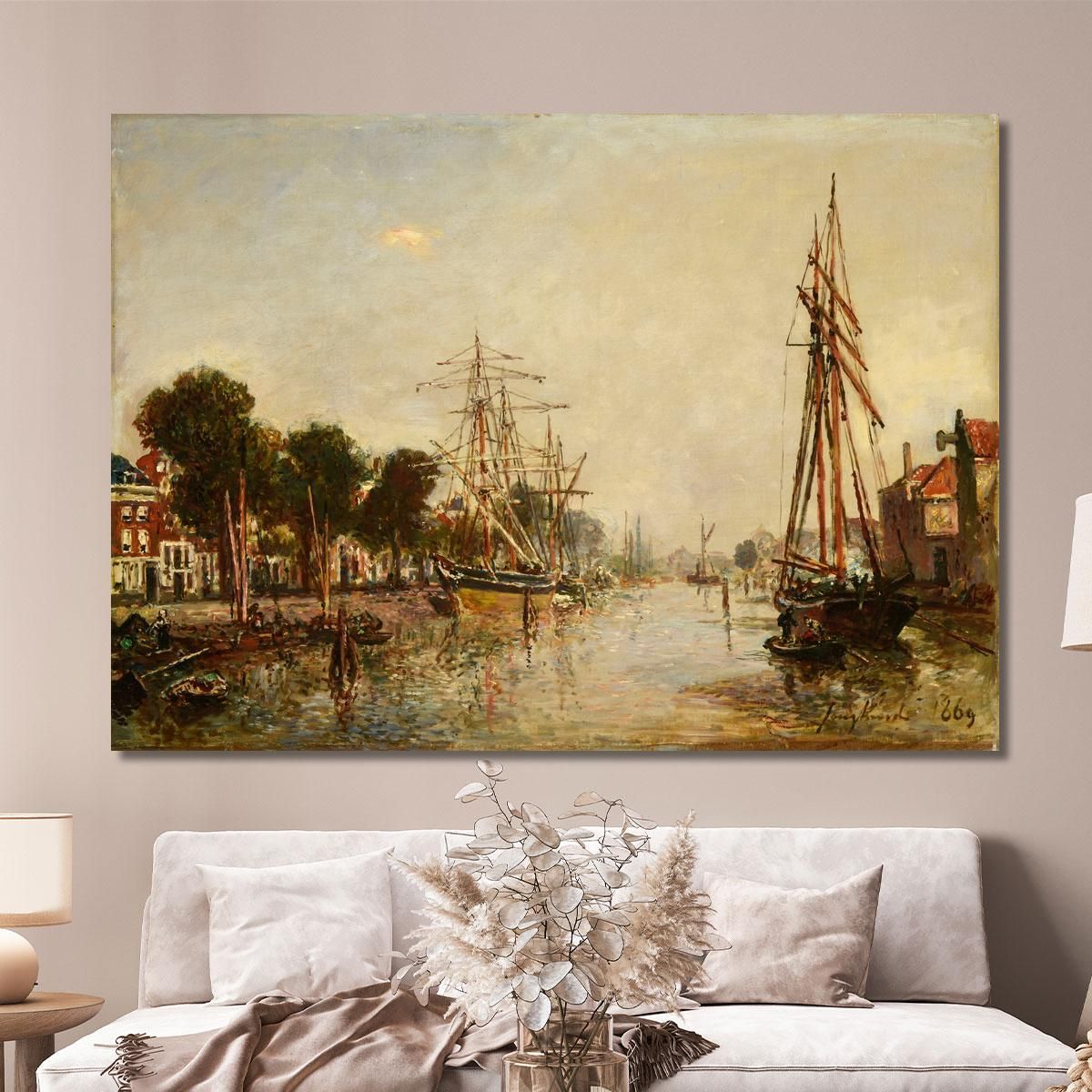 Channel In Holland Johan Barthold Jongkind jbj10 canvas print 