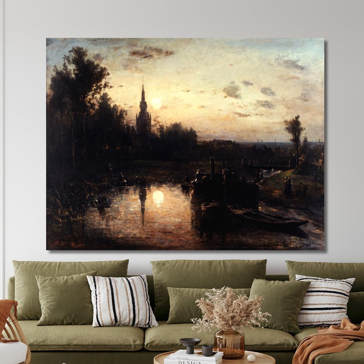 Moonlight In Overschie Surroundings Of Rotterdam Johan Barthold Jongkind jbj14 canvas print 