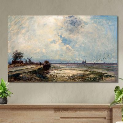 Dutch Landscape Johan Barthold Jongkind jbj18 canvas print 